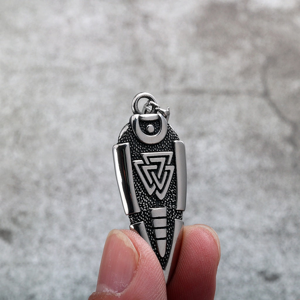 Rune Arrow Pendant Necklace