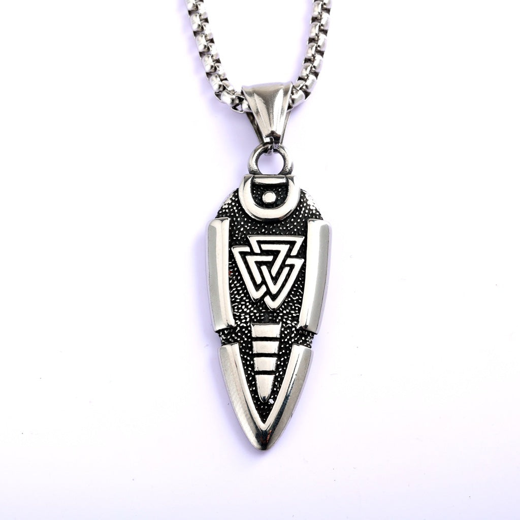 Rune Arrow Pendant Necklace