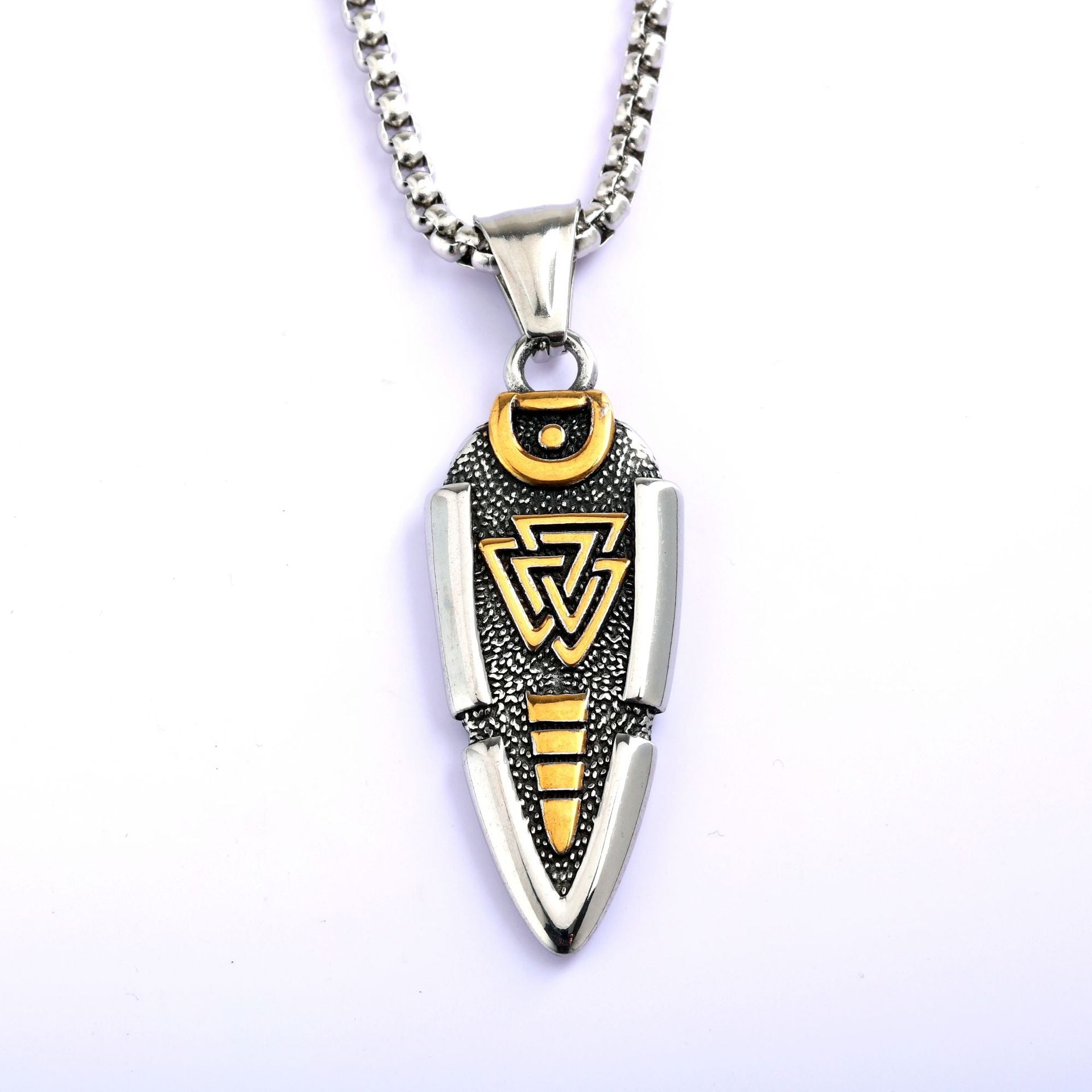 Rune Arrow Pendant Necklace
