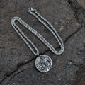 Stainless Steel Norse God Tyr Pendant Necklace
