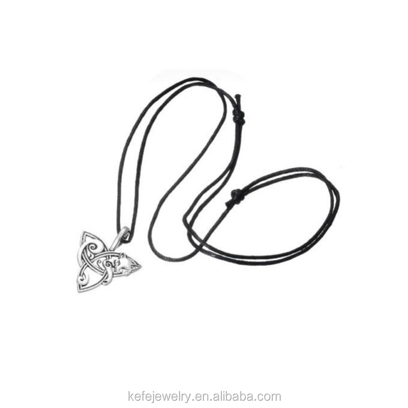 Fox Triquetra Knot Triangle Norse Necklace