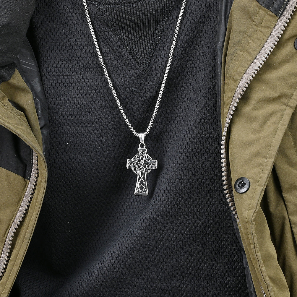 Viking Celtic Triangle Pendant Necklace
