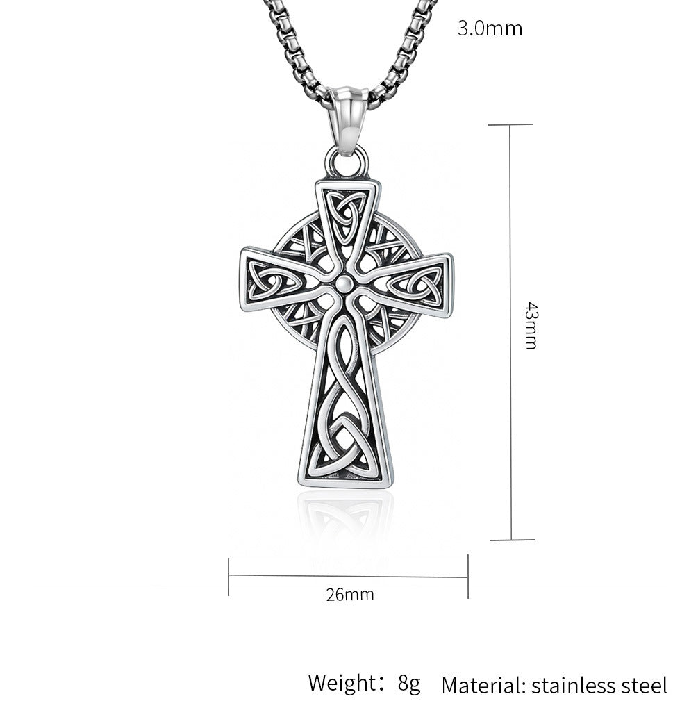 Viking Celtic Triangle Pendant Necklace