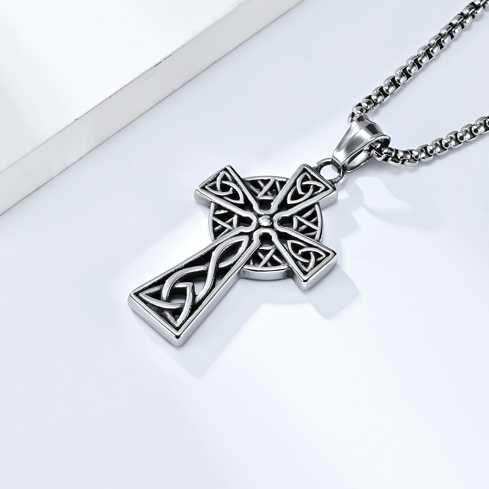Viking Celtic Triangle Pendant Necklace