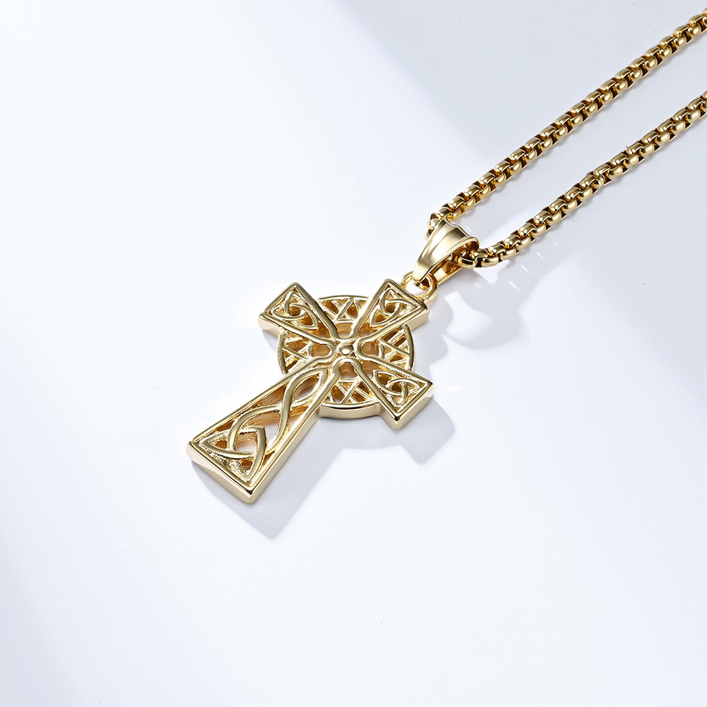 Viking Celtic Triangle Pendant Necklace