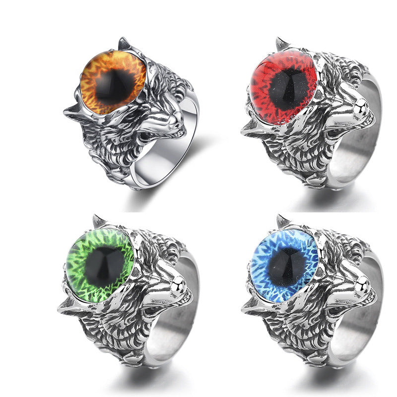 Viking Celtic Totem Wolf Stainless Steel Ring