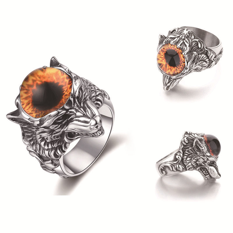 Viking Celtic Totem Wolf Stainless Steel Ring